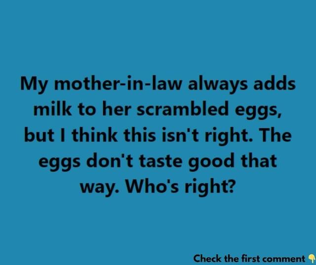 A social media post highlights the debate: should milk be added to scrambled eggs, or does it ruin the taste? Whose method reigns supreme in the kitchen?